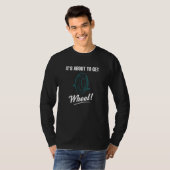 車が来ようとしている一輪車 Tシャツ (正面フル)