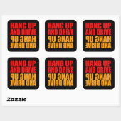 車つるのスローガンのステッカーを上げ運転 スクエアシール (シート)