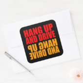 車つるのスローガンのステッカーを上げ運転 スクエアシール (封筒)