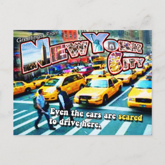 車でさえも運転を恐れている – はがき (正面)