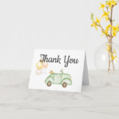 車での運転サンキューカード カード (黄色い花)