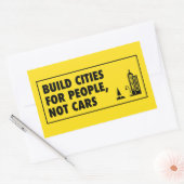車ではない人のための都市を建設する 長方形シール (封筒)