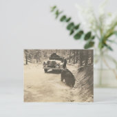 車でクマをする ポストカード (スタンド正面)
