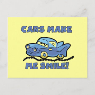車でスマイルTシャツとギフト ポストカード