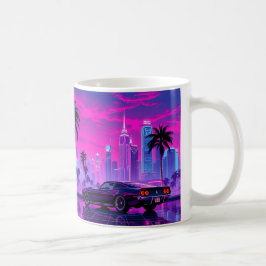 車でネオンシティツアーのコーヒーカップ コーヒーマグカップ