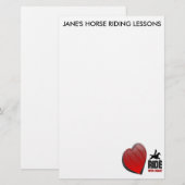 車でハート 便箋 (正面/裏面)