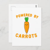 車で動くニンジン – かわいいかわいいにんじん顔 ポストカード (正面/裏面)