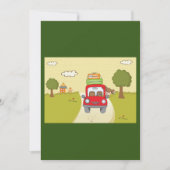 車で旅行する女性 招待状 (正面)