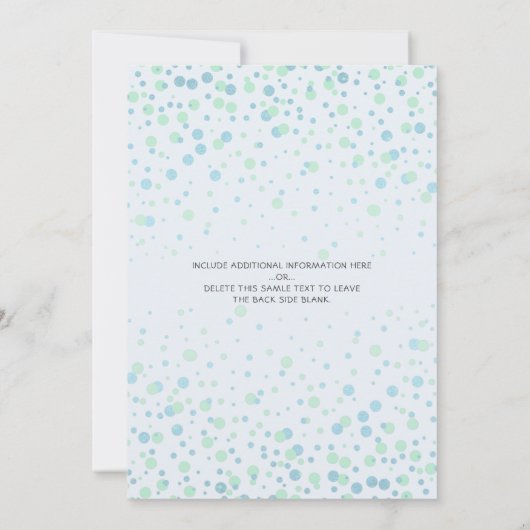 車で男の子の赤ちゃんシャワー青い車 招待状 (裏面)