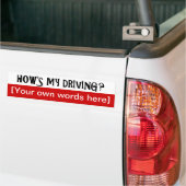 車で行けるテンプレート バンパーステッカー (トラック上)