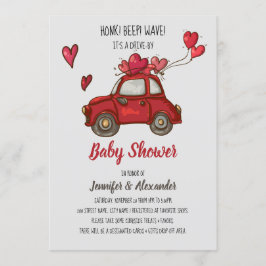 車で行けるベビーシャワー 招待状