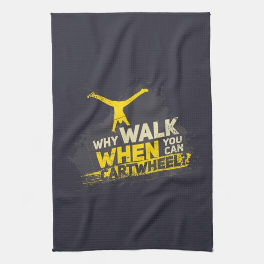 車で走れるときに歩く理由 キッチンタオル (縦)