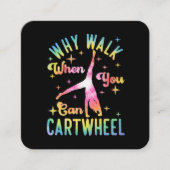 車で走れるときに歩く理由 スクエア名刺 (正面)