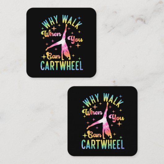 車で走れるときに歩く理由 スクエア名刺 (正面/裏面)