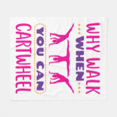 車で走れるときに歩く理由 フリースブランケット (正面(横))