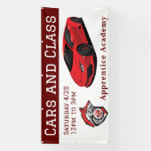 車とクラスバナー 横断幕 (縦)