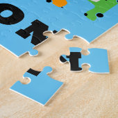 車とトラックのアルファベットキッズ ジグソーパズル (側面)