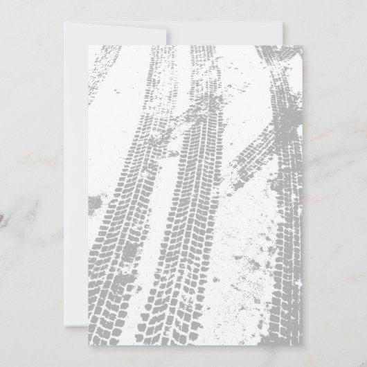 車とトラックの赤ちゃんシャワー男の子ブームのクラッシュ 招待状 (裏面)