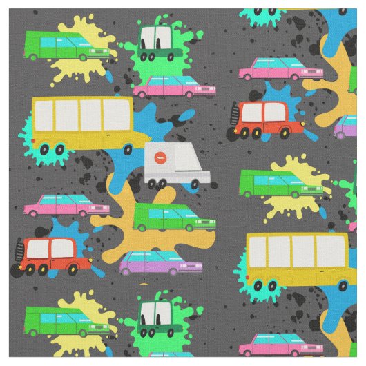 車とトラック ファブリック (クローズアップ)