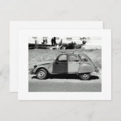 車とファン ポストカード (正面/裏面)