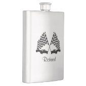 車とフラ市松模様にグ・レースパーソナル フラスク (右)