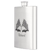 車とフラ市松模様にグ・レースパーソナル フラスク (左)