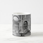 車と古代のモニュメントRome Italyvintage, ital コーヒーマグカップ (中央)