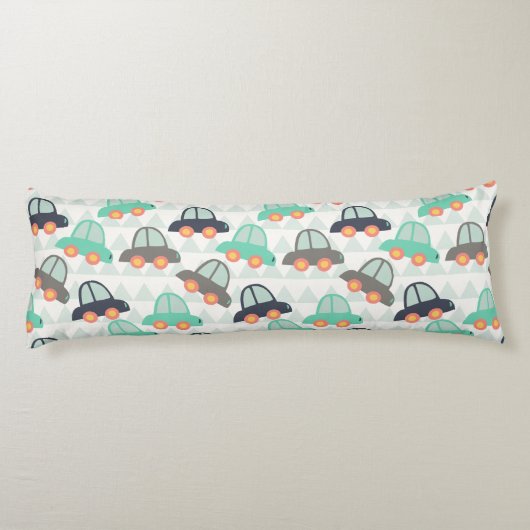 車と多くの車の抱き枕 ボディピロー (裏面)