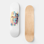 車と夢の自然の女の子 スケートボード (正面)