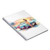 車と夢の自然の女の子 ノートブック (右側)