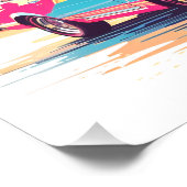 車と夢の自然の女の子 フォトプリント            (角)