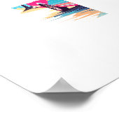 車と夢の自然の女の子 ポスター (角)