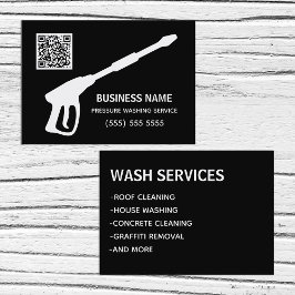 車と家のパワーウォッシュQRコード 名刺