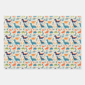 車と恐竜 ラッピングペーパーシート (正面2)