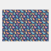 車と恐竜 ラッピングペーパーシート (正面)