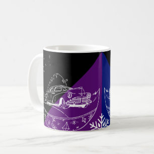 車と木 コーヒーマグカップ