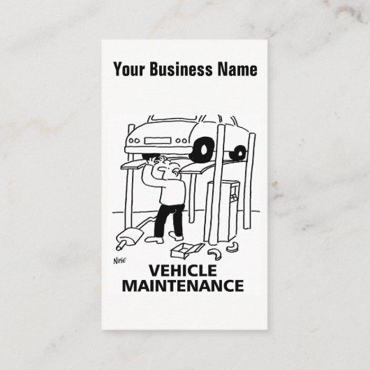 車と車のメンテナンス漫画の名刺 名刺 (裏面)