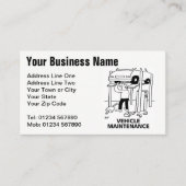 車と車のメンテナンス漫画の名刺 名刺 (正面)