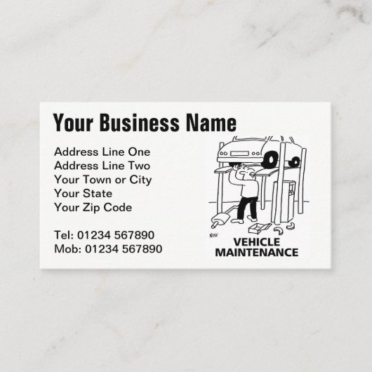 車と車のメンテナンス漫画の名刺 名刺 (正面)