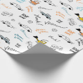 車と車の少年ギフトラッピング紙 ラッピングペーパー (角)