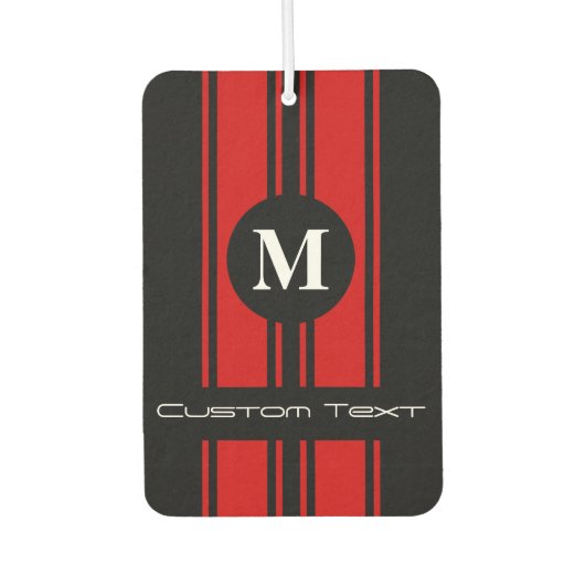 車にストライプ合わせて色を変更 – 「カスタマイズ」を使用 カーエアーフレッシュナー (正面)