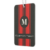 車にストライプ合わせて色を変更 – 「カスタマイズ」を使用 カーエアーフレッシュナー (左)