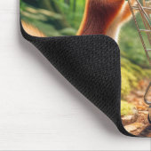 車にドングリを乗せたショッピング マウスパッド (コーナー)