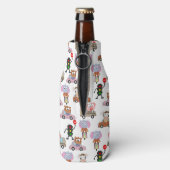 車に乗って軽い模様の甘い動物 ボトルクーラー (ボトル裏面)
