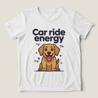 車に乗るエネルギーをもらえるゴールデンレトリーバーの子犬Tシャツ トライブレンドＴシャツ
