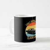 車に気を取られクラシックやすい コーヒーマグカップ (正面左)