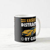 車に簡単に気を取られる コーヒーマグカップ (正面右)