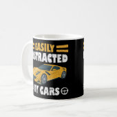 車に簡単に気を取られる コーヒーマグカップ (正面左)