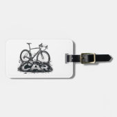 車に自転車で乗る ラゲッジタグ (正面横)