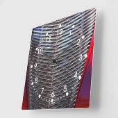 車のえら スクエア壁時計 (傾斜)